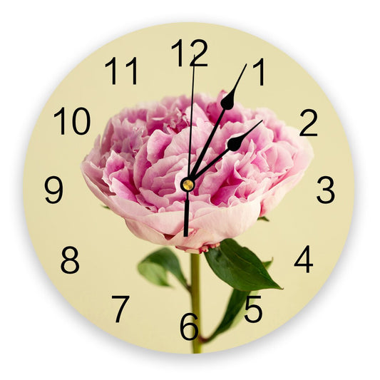 Horloge Fleurie <br> Moderne Rose