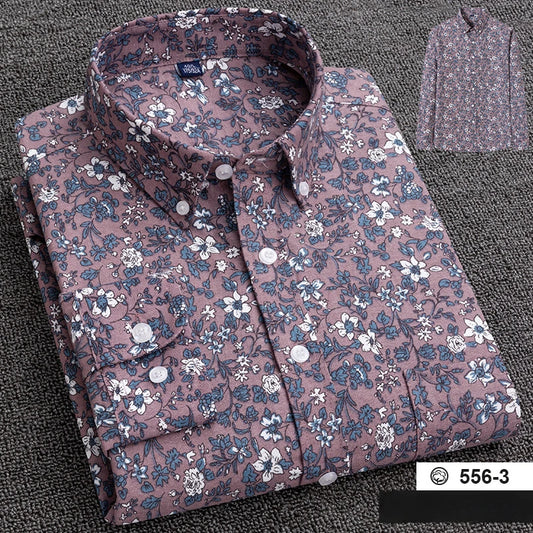 Chemise A Fleur <br> Homme Coton Rose