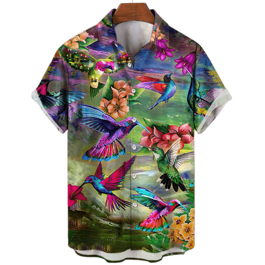 Chemise A Fleur Homme <br> Oiseaux