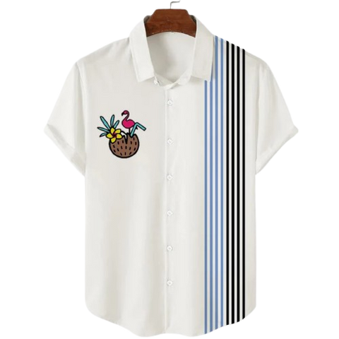 Chemise A Fleur Homme  Design Simple Cocktail Coco