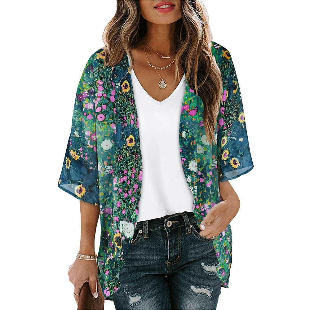 Kimono Fleuri Femme