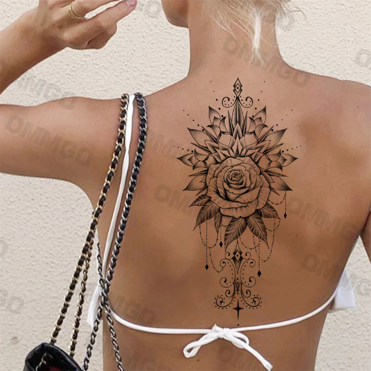 Spine Flower Tattoo