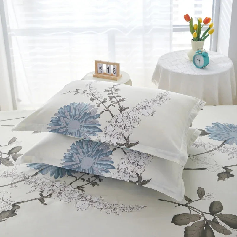 Housse de Couette Fleurie Moderne en Coton