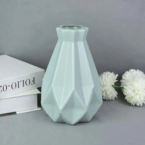 Vase Fleur  Bleu-Gris