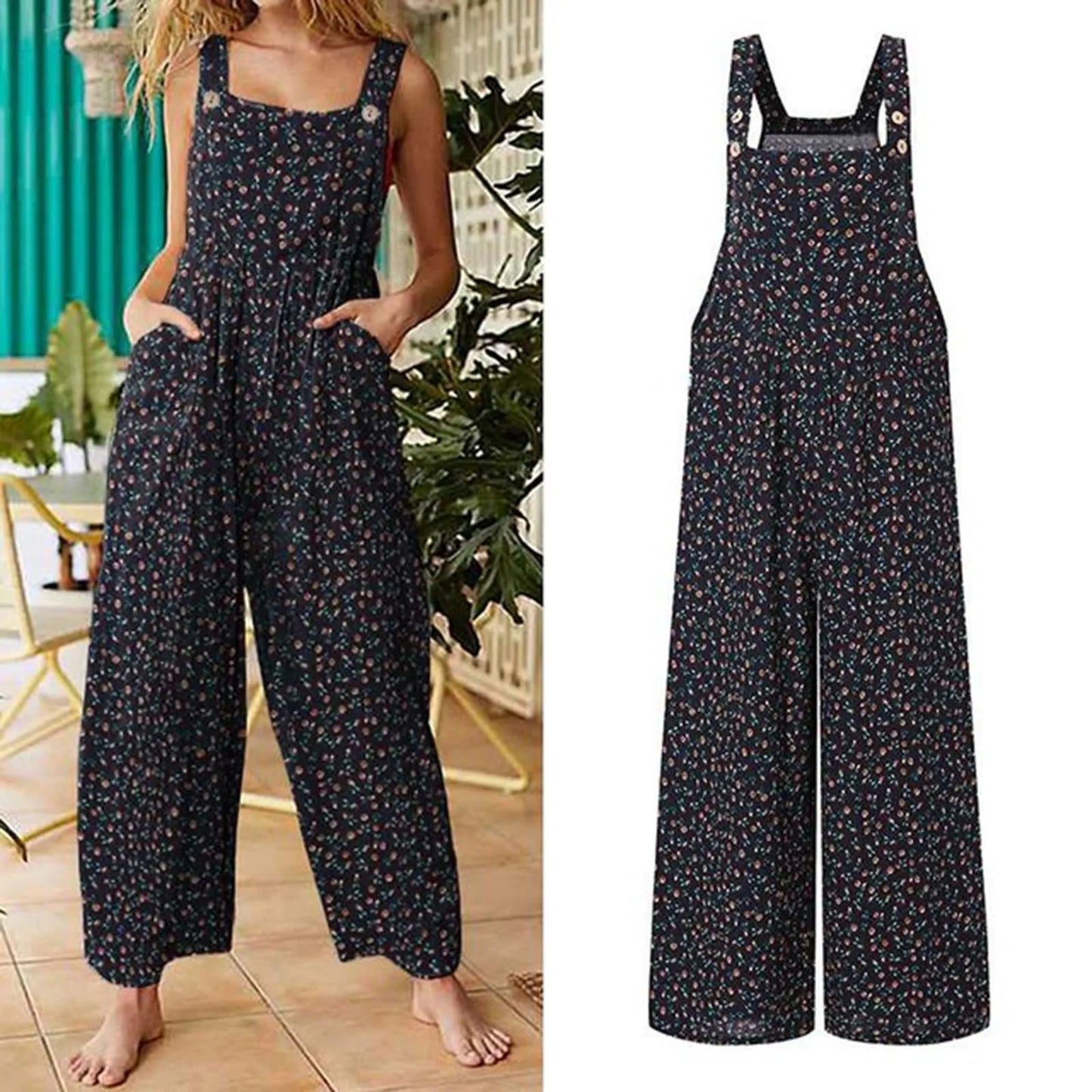 Women's Floral Fluid Jumpsuit