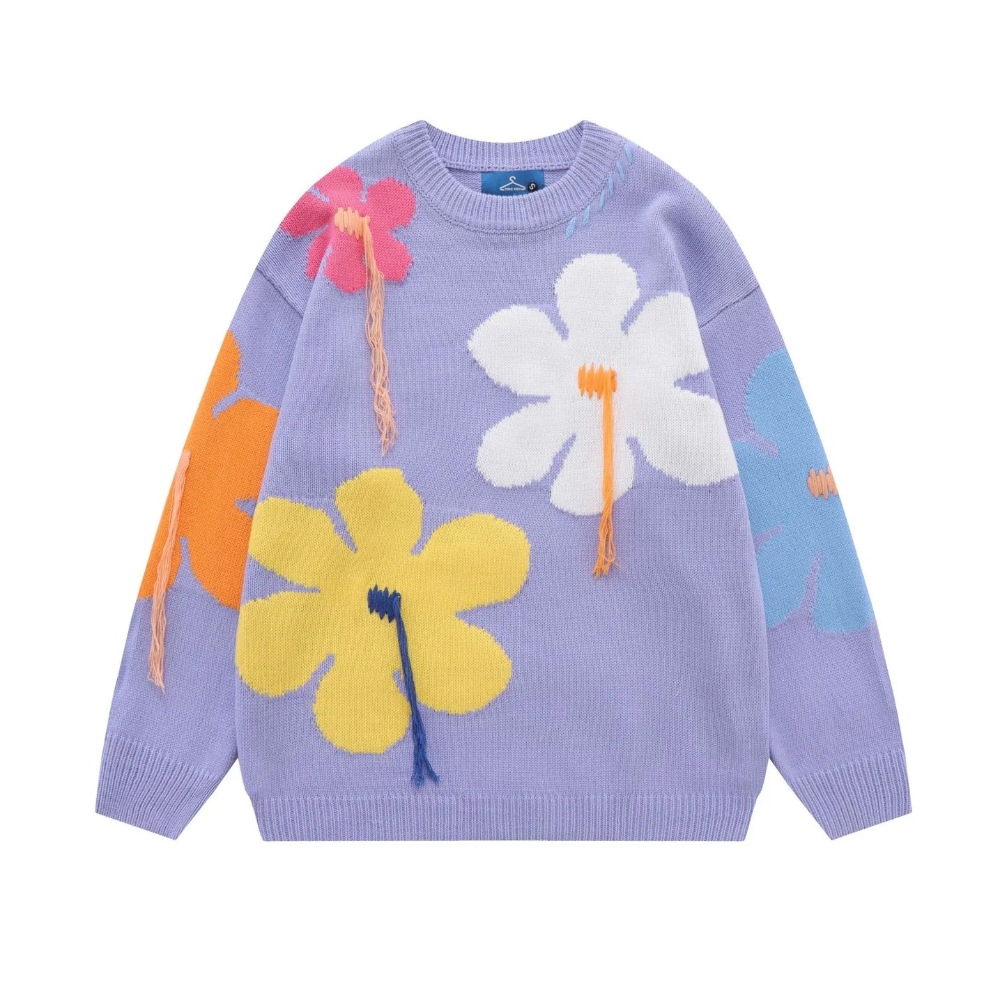 Pull Grosses <br> Fleurs Violet