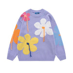 Pull Grosses  Fleurs Violet