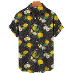 Chemise A Fleur Homme  Oversize Fruit Citron Marguerite