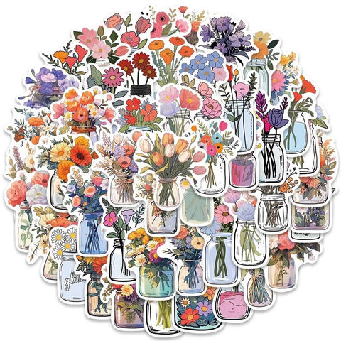 Stickers fleurs  Colorés