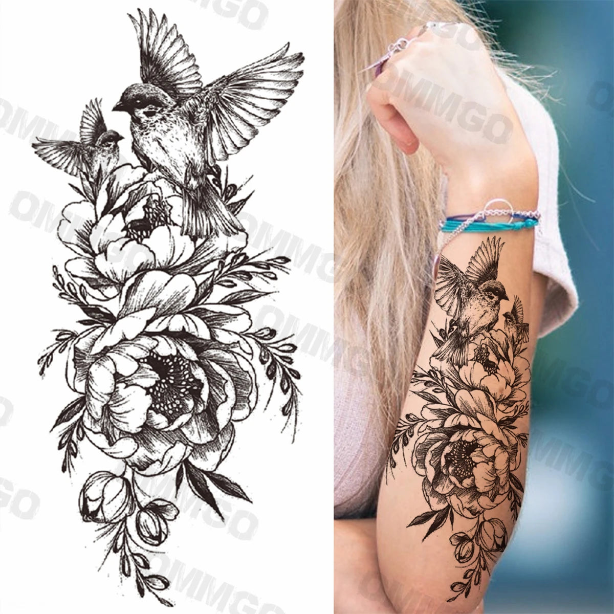 Spine Flower Tattoo