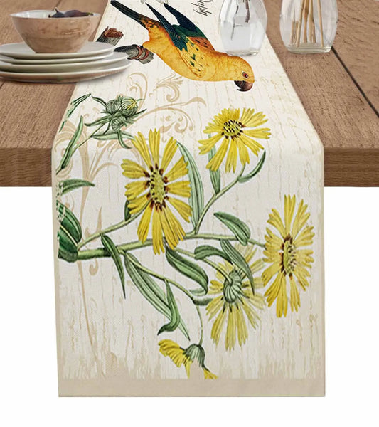 Chemin de Table <br> Fleuri Jaune