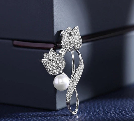 Broche Fleur <br> Luxe Brillant