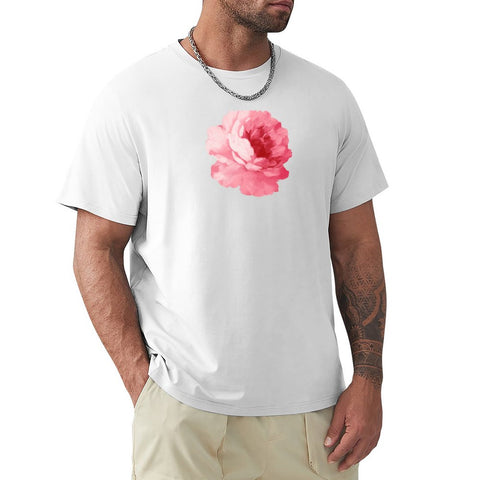 T-Shirt Fleur Premium  Pivoine Blanc