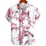 Chemise A Fleur Homme  Branche Rose