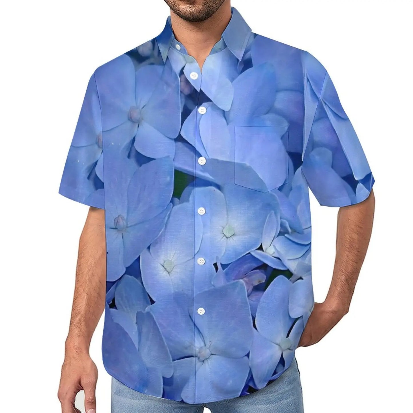 Camisa extragrande con flores para vacaciones para hombre