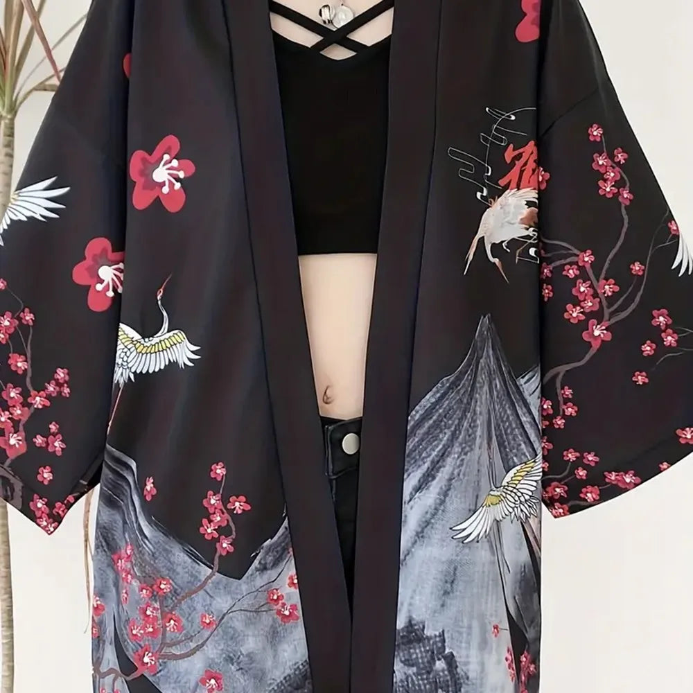 Kimono Fleuri Long