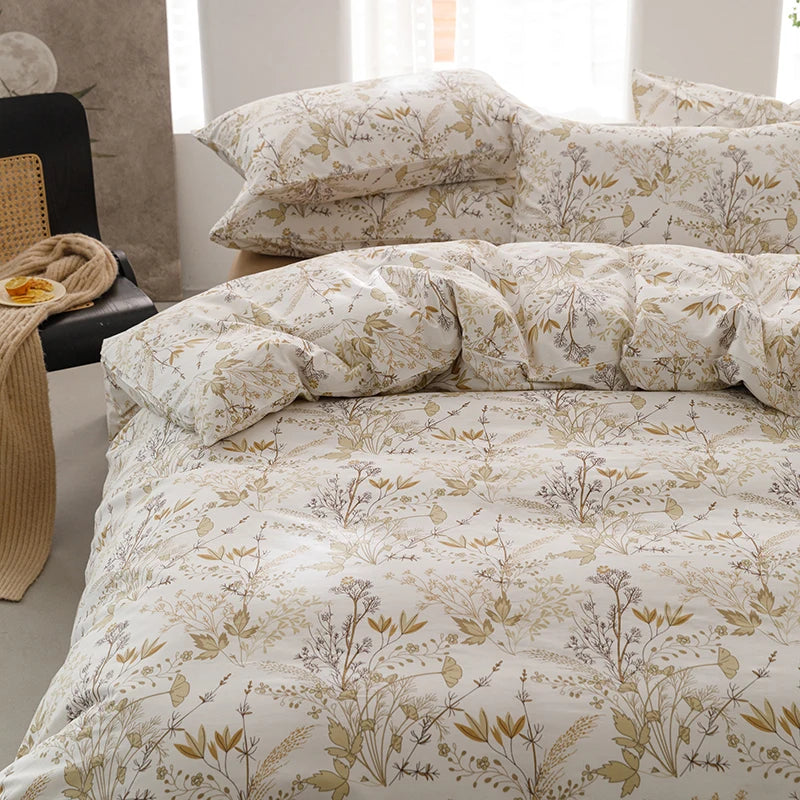 Housse De Couette Fleurie <br> Coton