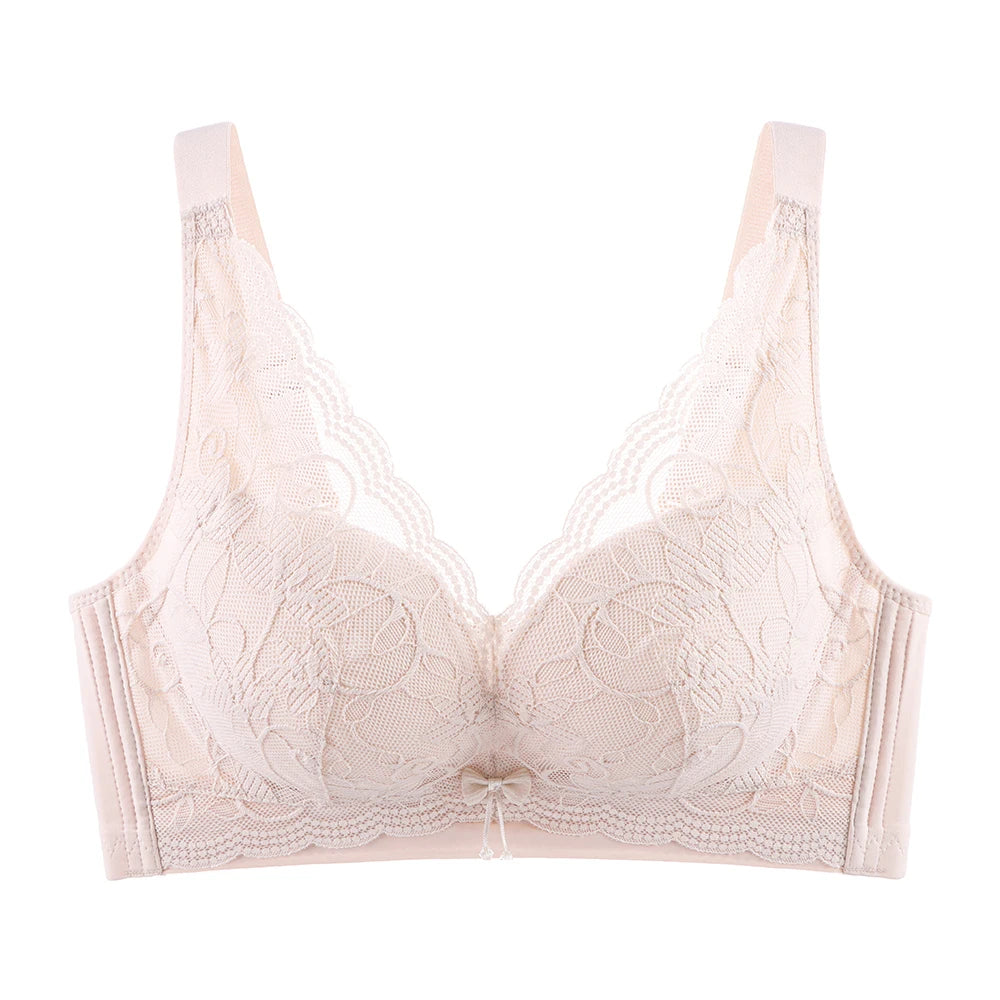 Soutien Gorge Fleuri <br> Coton Rose Clair