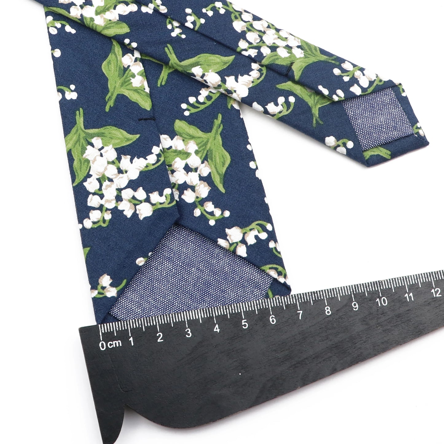 Corbata con print de flores verde