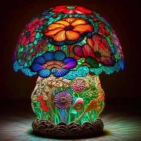 Lampe Fleur  Verre