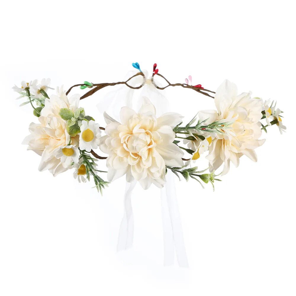 Couronne De Fleurs <br> Naturel