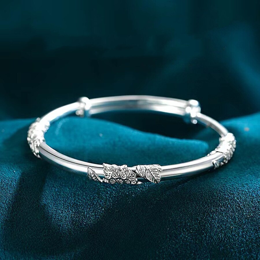 Bracelet Fleur <br> Argent