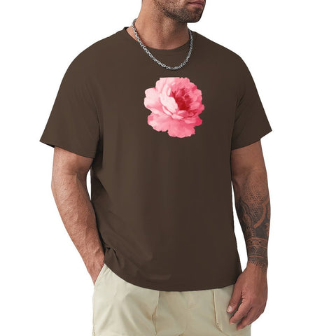 T-Shirt Fleur Premium  Pivoine Brun