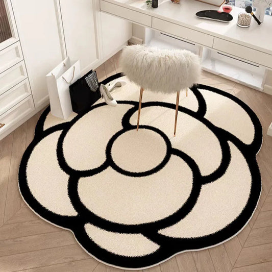 Tapis En <br> Forme De Fleur Rose