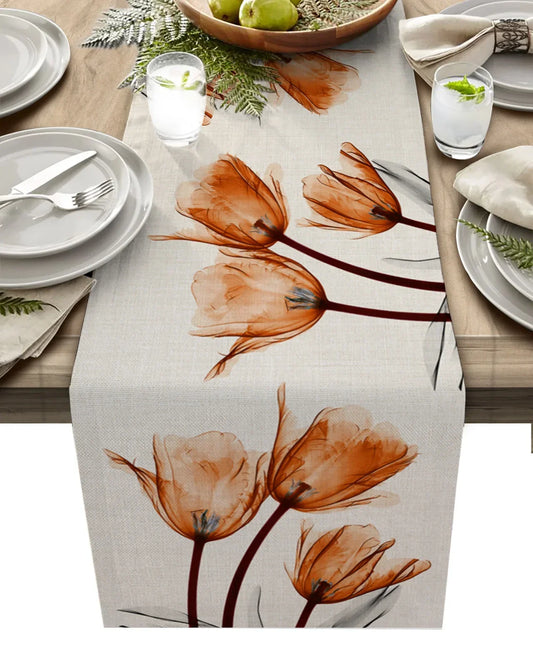 Chemin De Table <br> Fleur Orange