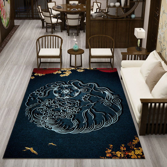 Tapis Fleur <br> Chinois Epuré Traditionnel