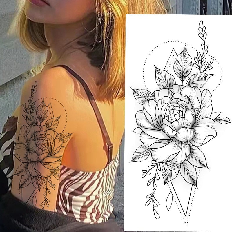 Tatouage Fleur <br> Epuré