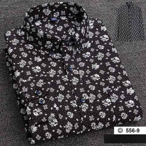 Chemise A Fleur  Homme Coton Noir