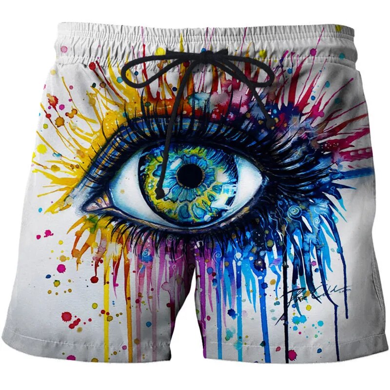 Short De Bain A Fleur <br> Œil Coloré