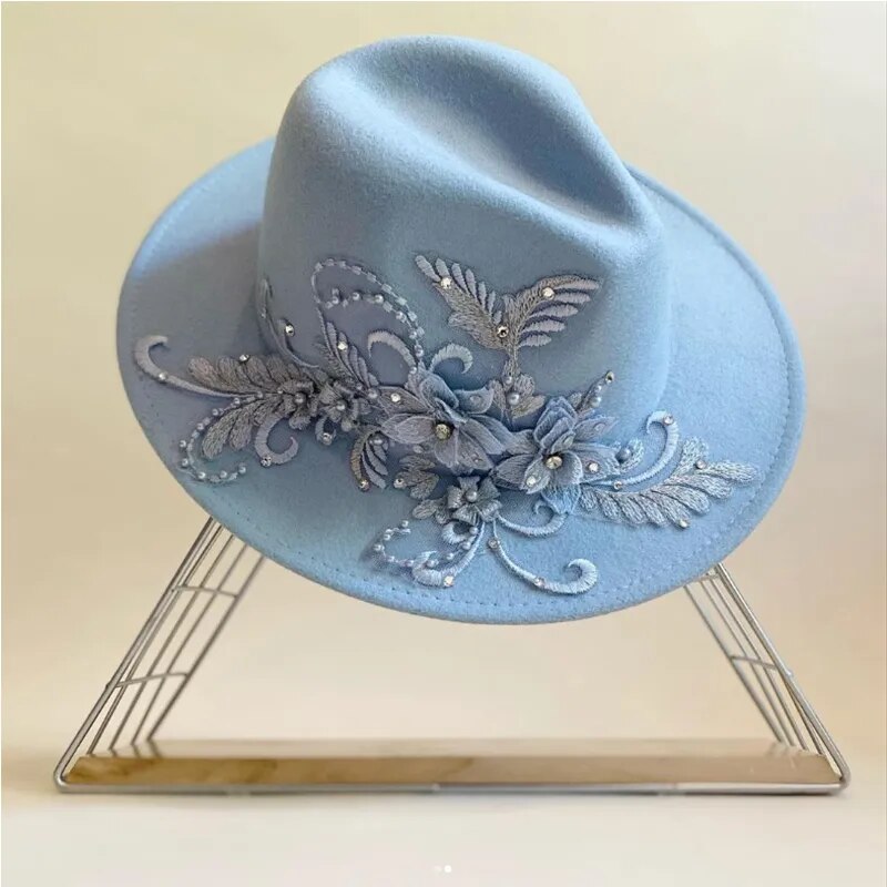 Chapeau Fleurie <br> Bleu Clair