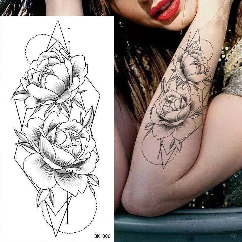 Tatouage Fleur <br> Formes Géométriques