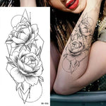 Tatouage Fleur  Formes Géométriques