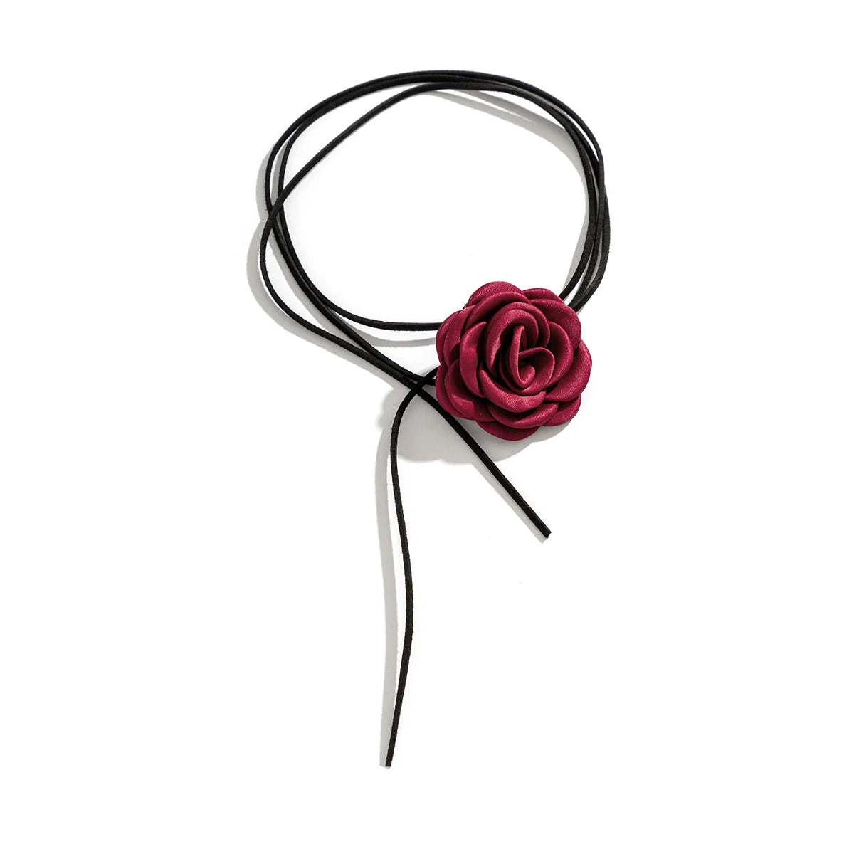 Collier Fleur Rose Ras Du Cou