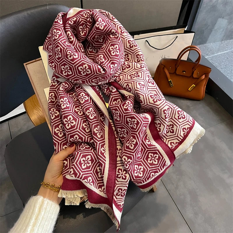 Foulard Fleuri <br> Rouge