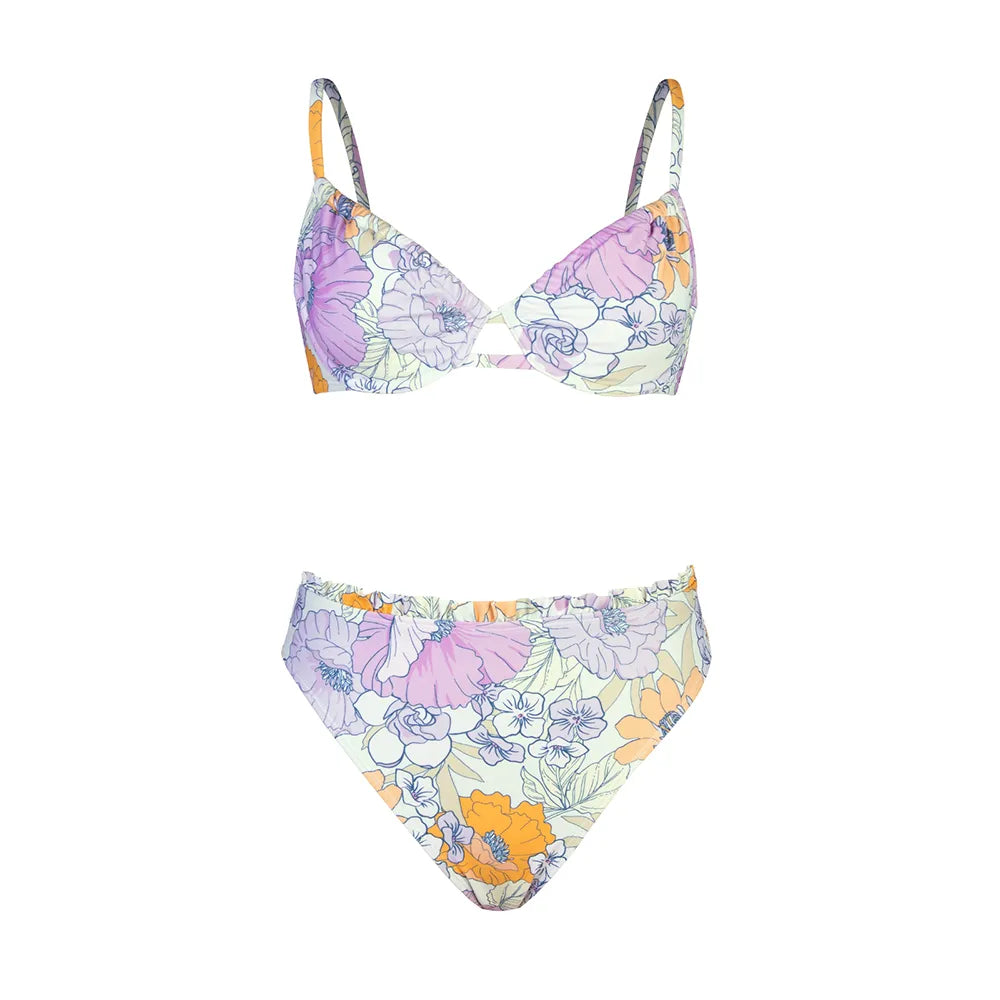 Maillot De Bain Fleuri <br> Coloré