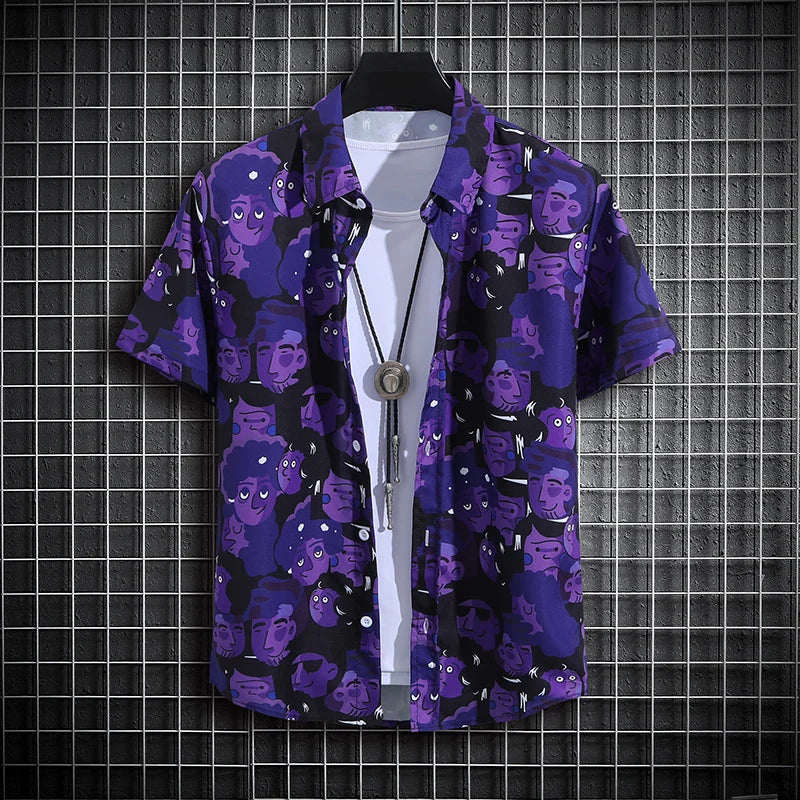 Chemise Fleurs Homme Année 70