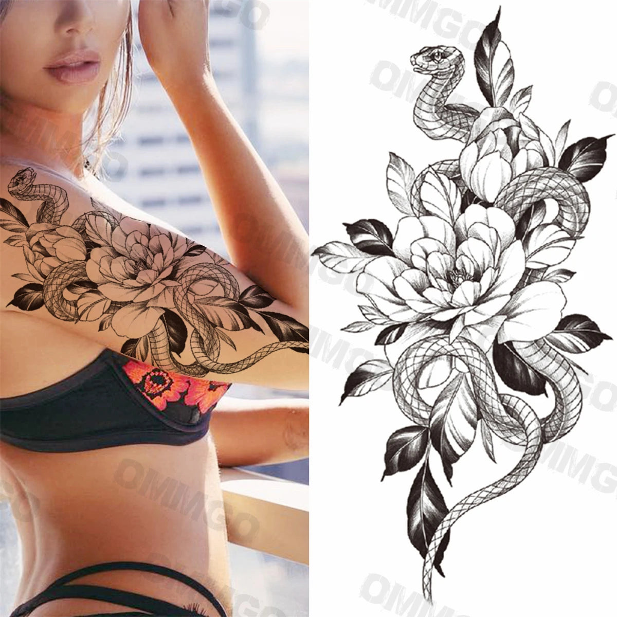 Spine Flower Tattoo