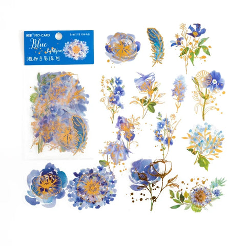 Stickers Fleurs  Bleu
