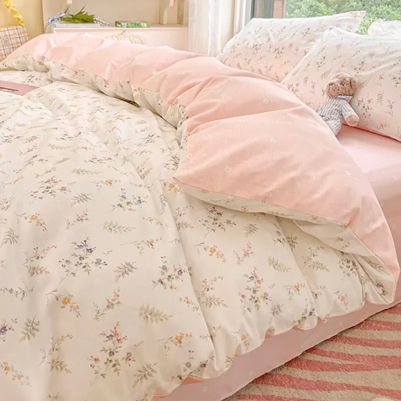 Housse De Couette Fleurie <br> Vintage Epuré