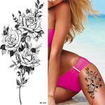 Tatouage Fleur  Cuisse Rose