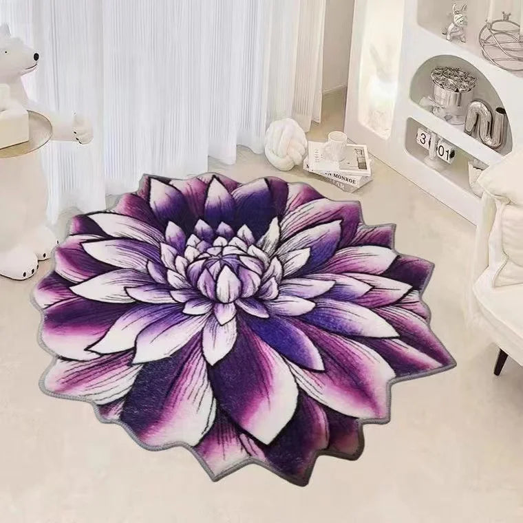 Tapis Fleur <br> Blanc