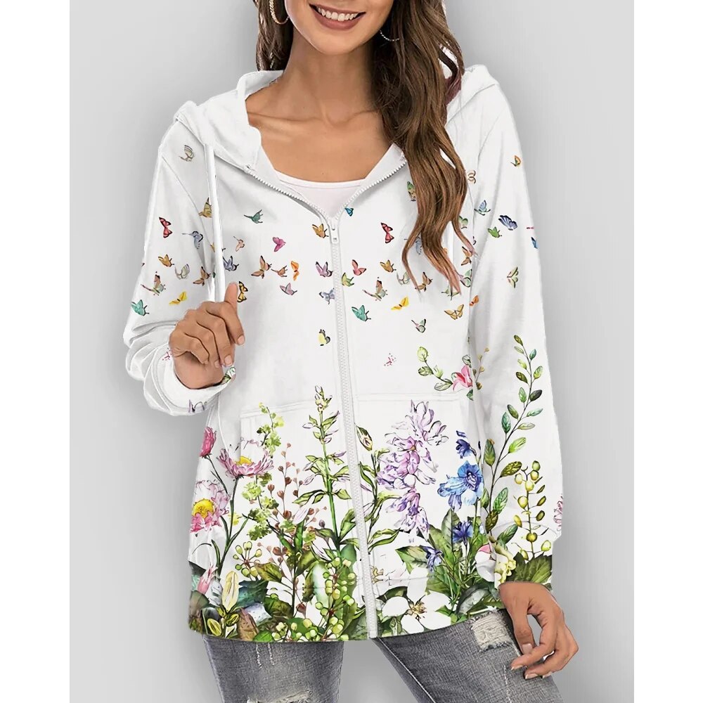 Pull Fleuri <br> Naturel Jardin