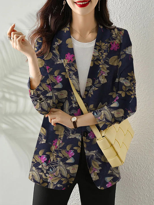 Veste Blazer <br> Fleuri Coloré