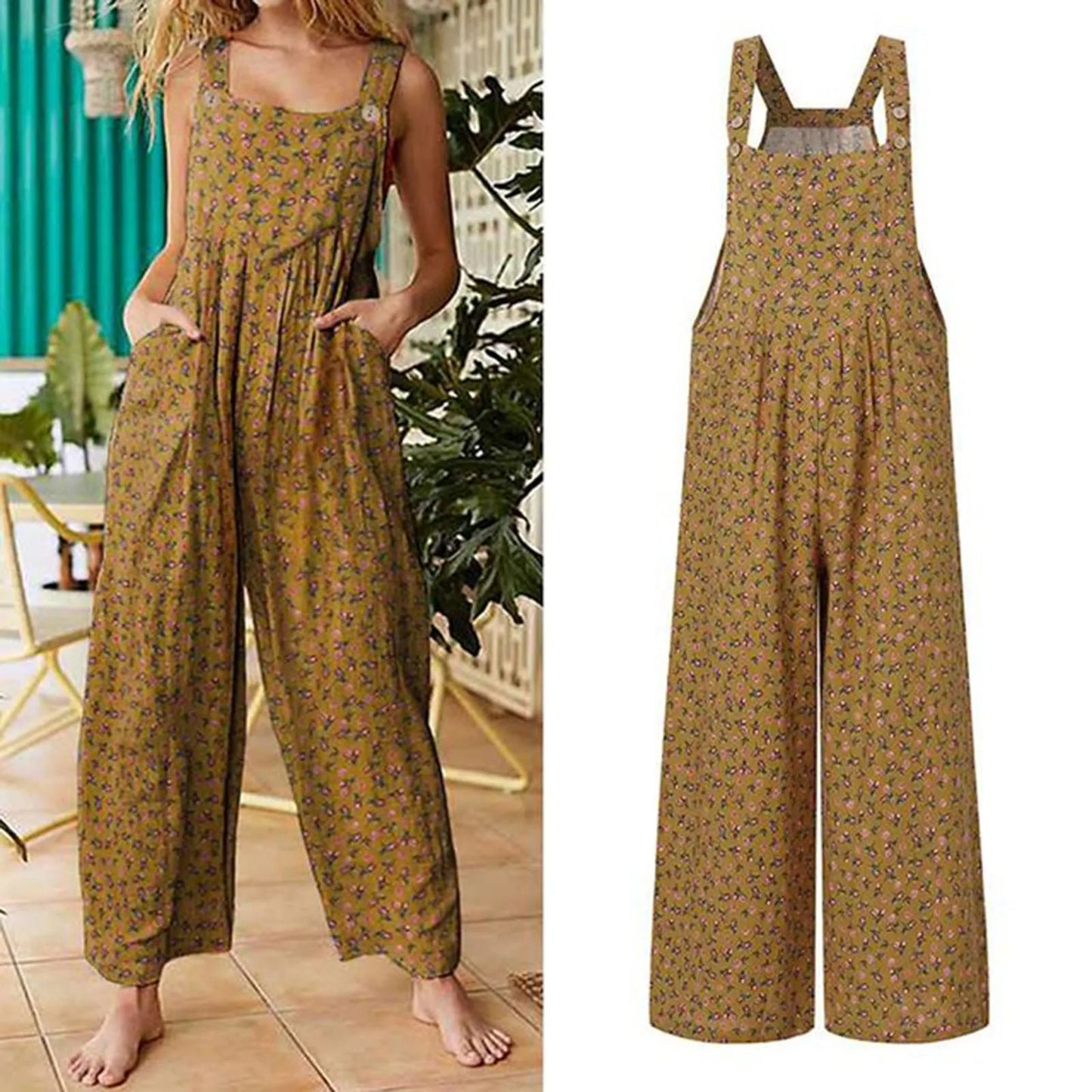 Women's Floral Fluid Jumpsuit