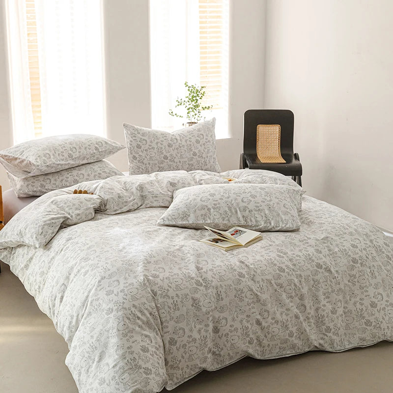 Housse De Couette Fleurie <br> Coton