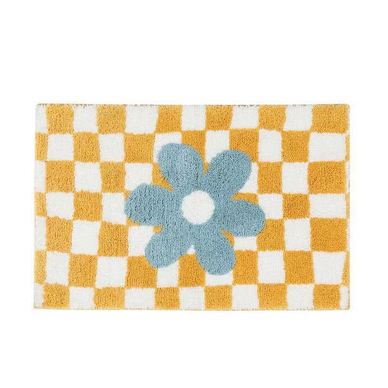 Tapis Fleur <br> Rétro Jaune